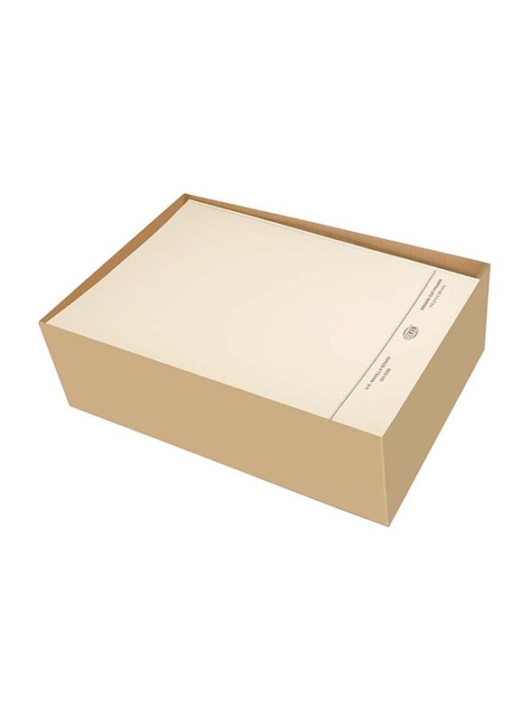 FIS Square Cut Folders with Fastener, 320GSM, F/S Size, 50 Pieces, FSFF7FBF, Buff Beige