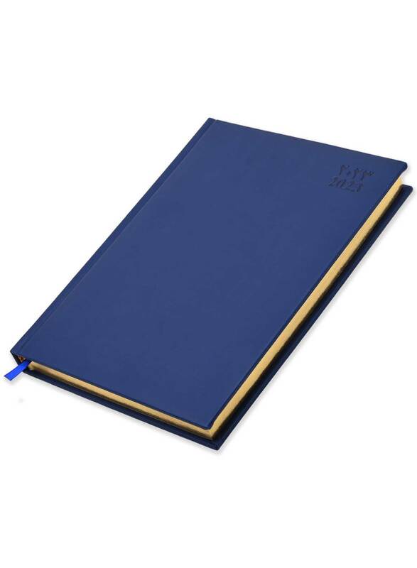 

FIS 2023 Arabic/English Executive Diary with 1-Side Padded and Gilding, 384 Sheets, 70 GSM, FSDI88AEPG23BL, Blue