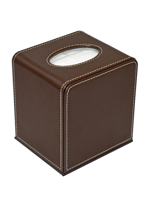 FIS Small Round Tissue Box, FSDSRTBOX, Dark Brown