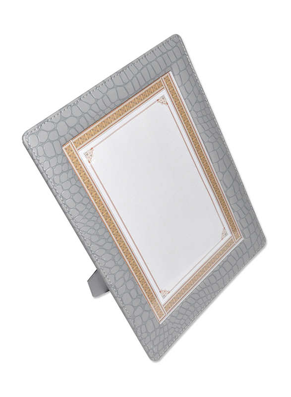 FIS A4 Italian PU Certificate Frame with Stand, FSCLCFRGY, Grey