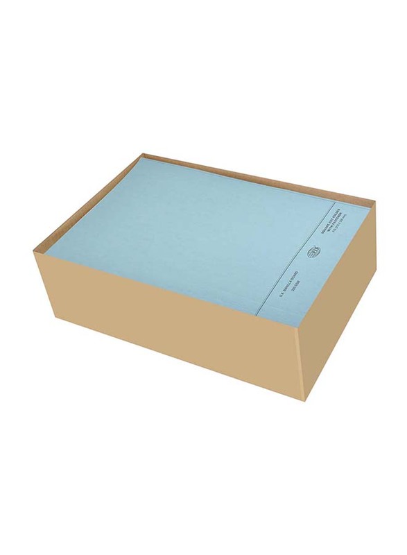 FIS Square Cut Folders with Fastener, 320GSM, F/S Size, 50 Pieces, FSFF7FBL, Blue