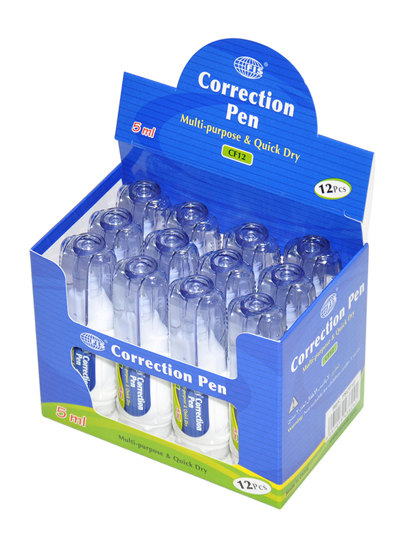 

FIS 12-Piece Correction Pen, 5ml, FSCF12, White
