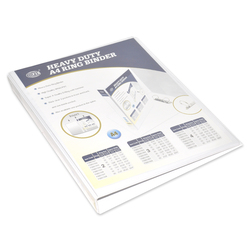 FIS 2-D Ring 20mm Heavy Duty Ring Binder, A4 Size, FSBD1502, Silver