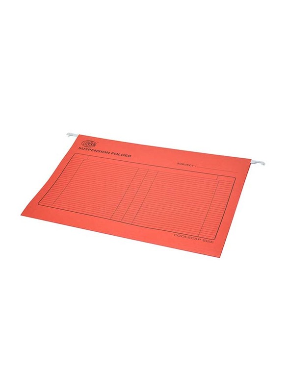 FIS Colored Hanging Files Set, 160GSM, 240 x 355mm, 50 Pieces, FSHF160PARE, Red