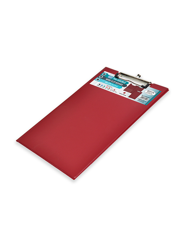 

FIS PVC Double Clipboard, with Wire Clip 12cm, FSCB0301MR, Maroon