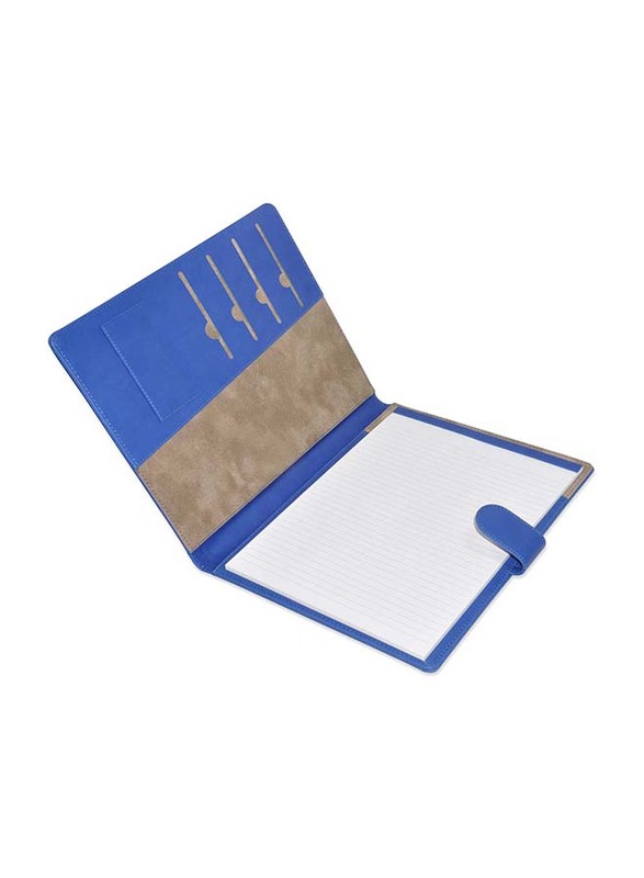 

FIS Italian PU Executive Folder with Writing Pad, 25 x 35cm, FSGT2535PUBL, Blue