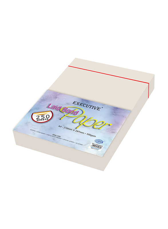 FIS Executive Laid Bond Paper, 250 Sheets, 100 GSM, A4 Size, FSPA250CPI, Coral Pink