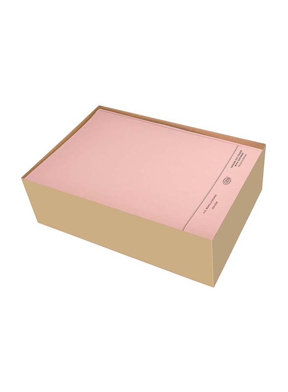 FIS Square Cut Folders with Fastener, 320GSM, F/S Size, 50 Pieces, FSFF7FPI, Pink