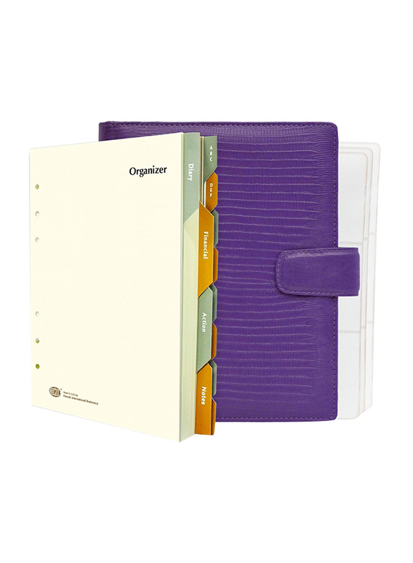 

FIS Italian PU Romantic A5 Size Organizer, FSORA5123VI, Violet Purple