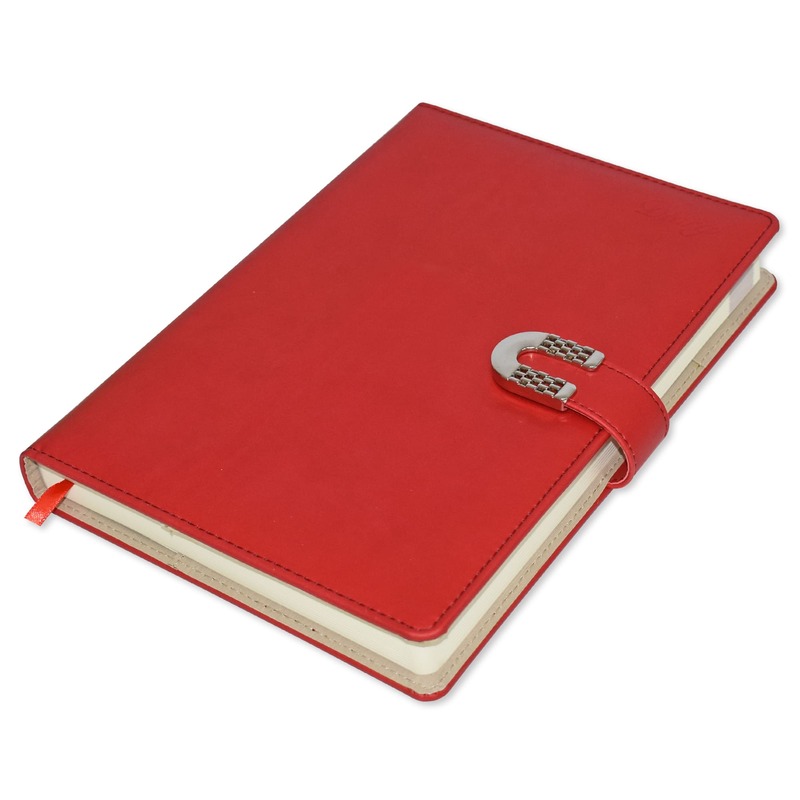 

FIS 2023 English Agenda Diary with Gift Box, 400 Sheets, 70 GSM, FSDI87E23D12N, Red