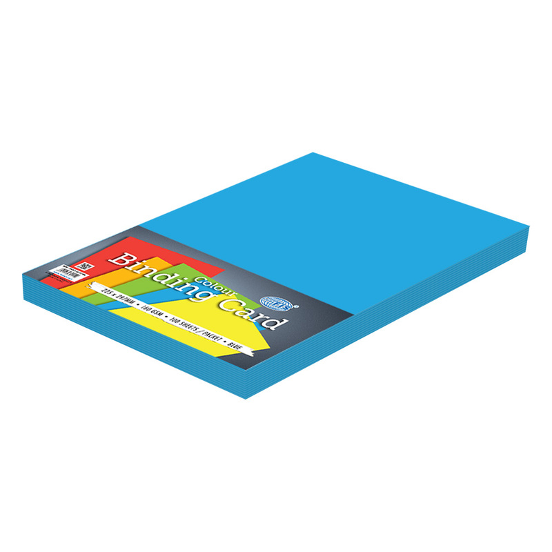 

FIS Colored Binding Cards, 100 Sheets, 160 GSM, FSBD160225BL, Blue