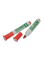 Artline 12-Piece Eco-Green Permanent Marker Set, 2.0mm, ARMKEK-177RE, Red