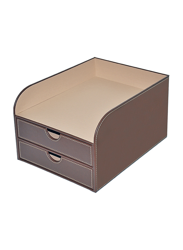 

FIS 2-Drawer Office Tray, FSDSPUOTDBR, Dark Brown