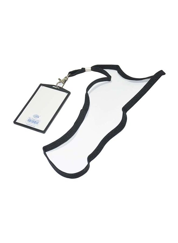 

FIS 25-Piece Colored Vertical Badge Holder with Lanyard, FSNALY99BK, Black