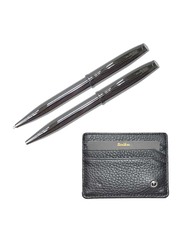 Scrikss 3-Pieces DR219 Wallet + Ball Pen + Mechanical Pencil Special Gift Sets for Men, OSGT71189, Black