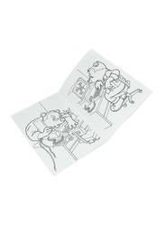 FIS 24-Piece Coloring Book, A4, 8-Pages, FSCG307, Multicolour