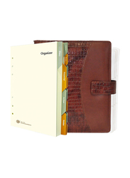 FIS Italian PU A5 Size Ambassador Organizer, FSOR1117121BR, Brown