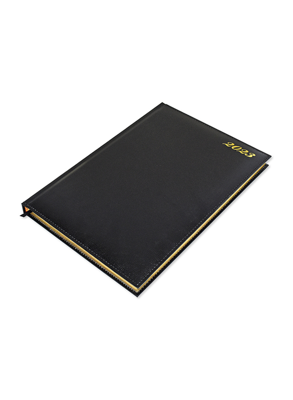

FIS 2023 Golden English Diary, A4 Size, FSDI43EG23BK, Black