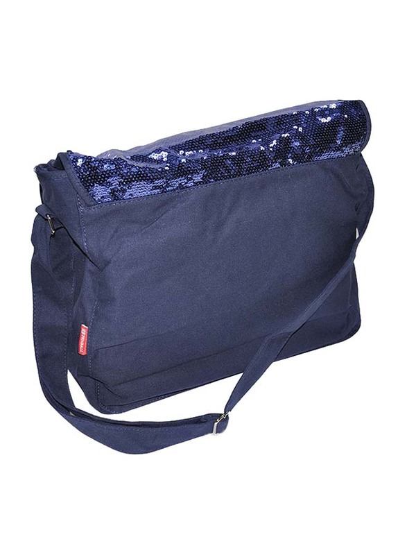 Penball Paillette School Shoulder Bag, PBSBVS255-B, Blue