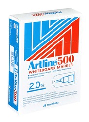 Artline 12-Piece 500 White Board Marker Set, 2.0mm, ARMK500BL, Blue