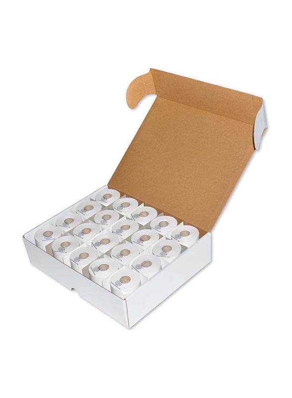 FIS Thermal Paper Roll, 20 Piece, 57mm x 25m x 1/2 Inch, FSFX57X25M20, White