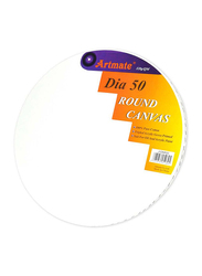 Artmate Round Shape Canvas, 50cm, JIGNR50, White