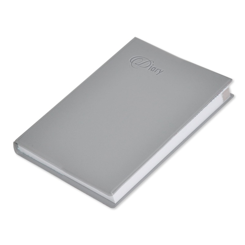 

FIS 2023 English Pocket Diary with PVC Soft Cover, 208 Sheets, 60 GSM, FSDI09E23GY, Grey