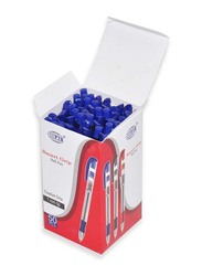 FIS 50-Piece Smart Grip 1.0mm Ballpoint Pens Set, FSBPSG01BL, Blue