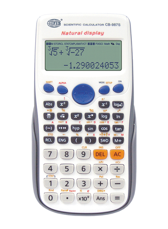 

FIS 12 Digits Scientific Calculator, FSCACB-987S, White/Grey