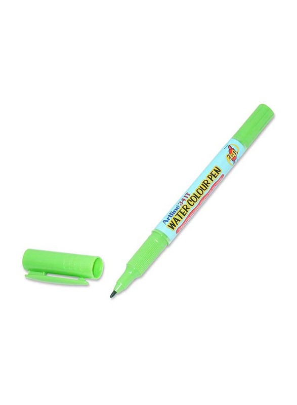 Artline 12-Piece 341T Twin Water Colour Marker Set, 1.0-0.4mm, Lime Green