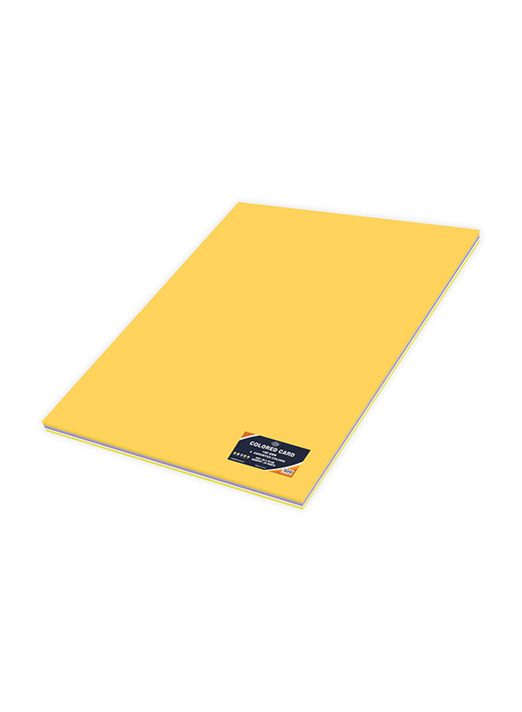FIS 25-Piece 5-Coloured Card Set, 50 x 70cm, 25 Sheets, 160 GSM, FSCH160255C, Multicolour