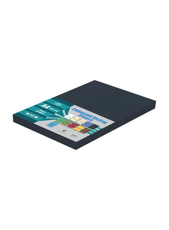 

FIS Embossed 230 GSM Binding Sheets, A3 Size, 100 Piece, FSBDE230A4BK, Black