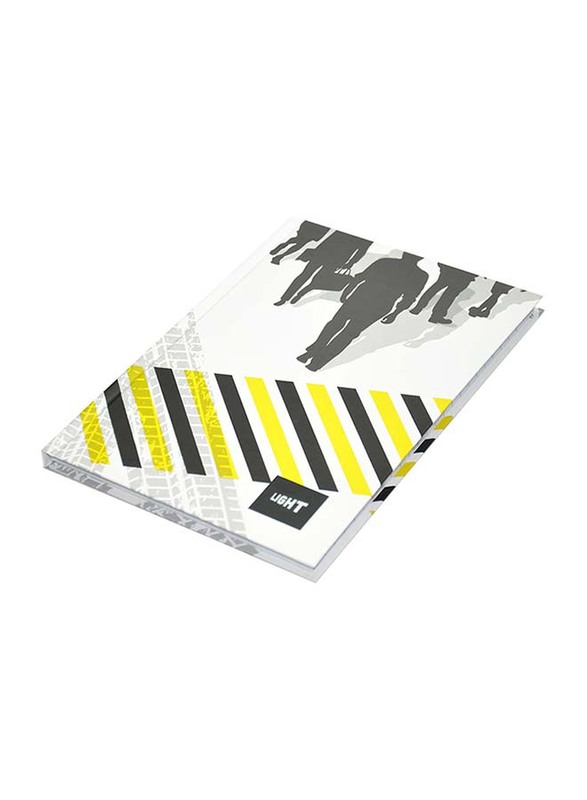 Light 5-Piece Hard Cover Notebook, Single Line, 100 Sheets, A4 Size, LINBA41801, Multicolour