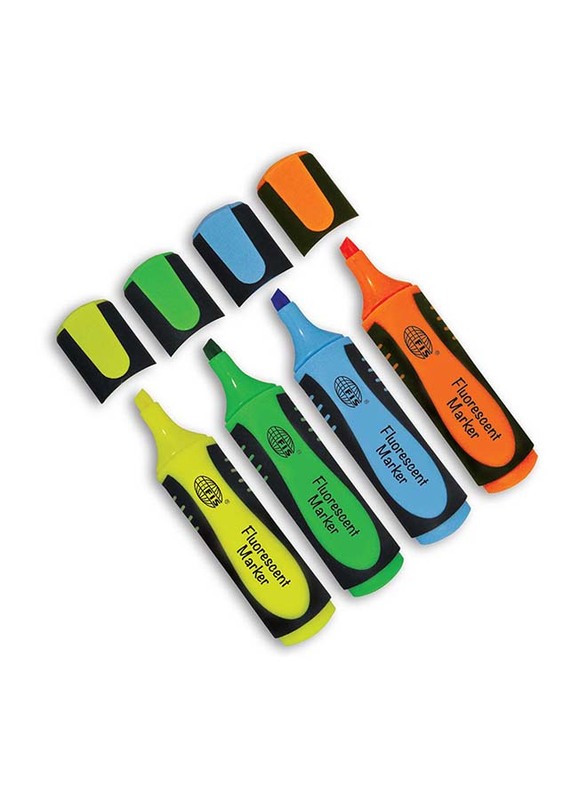 

FIS 4-Piece Fluorescent Erasable Markers Set, FSFL07/4, Assorted Colors