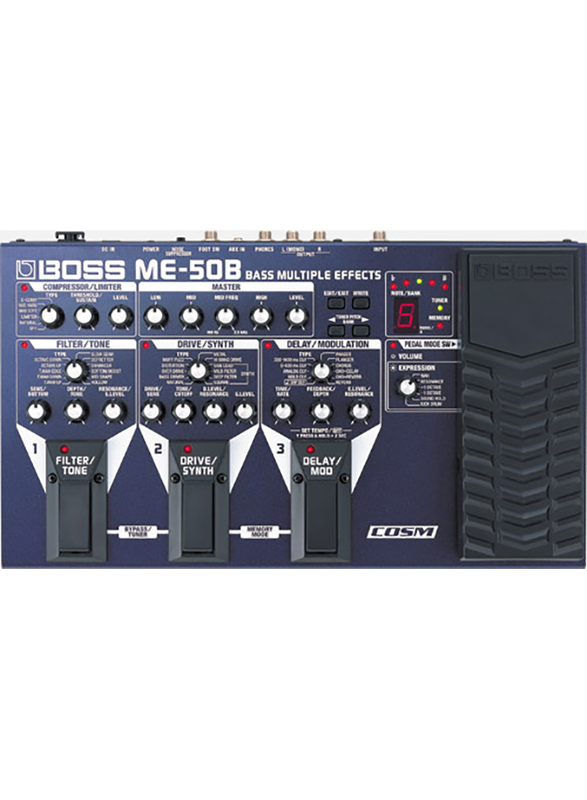 

Boss ME-50B Bass Multiple Effects, Blue/Black