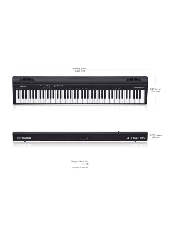Roland GO-88P Home Digital Piano, 88 Keys, Black