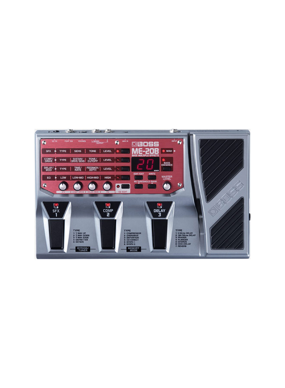 

Boss ME-20B Bass Multiple Effects, Grey/Red/Black