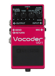 Boss VO-1 Vocoder Pedal, Dark Pink