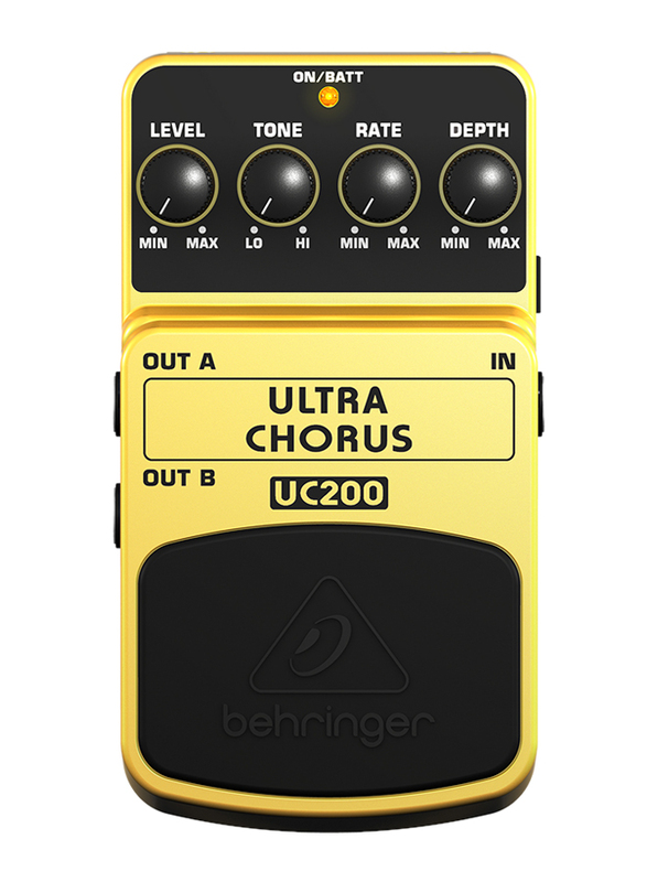 

Behringer Ultimate Stereo Chorus Effects Pedal, UC200, Yellow/Black