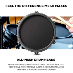 Alesis Nitro Mesh Kit with 8-Piece Electronic Drum Kit & Mesh Heads, Black