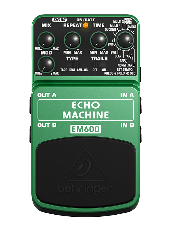 

Behringer EM600 Ultimate Echo Modeling Effects Guitar Pedal, Multicolour