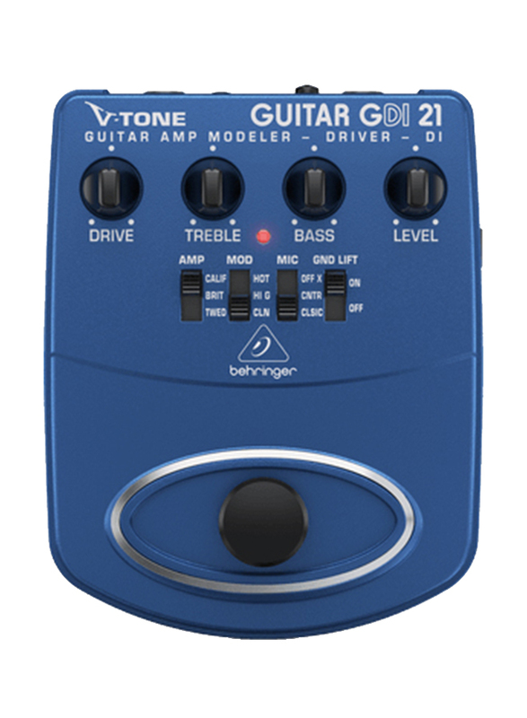 

Behringer Guitar Amp Modeler/Direct Recording Preamp/DI Box, GDI21, Blue