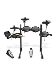 Alesis Turbo Mesh Kit with 7-Piece Electronic Drum Kit with Mesh Heads, Black