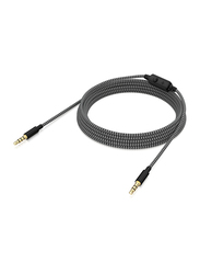 Behringer 2-Meter Premium Headphone Cable with In-Line Microphone, 3.5mm Jack to 3.5mm Jack Male Extension Cable, BC11, Black/White