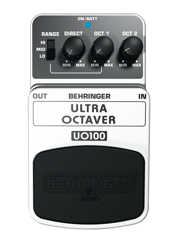 

Behringer 3-Mode Octave Divider Pedal for Electric Guitar or Bass, UO100, White/Black