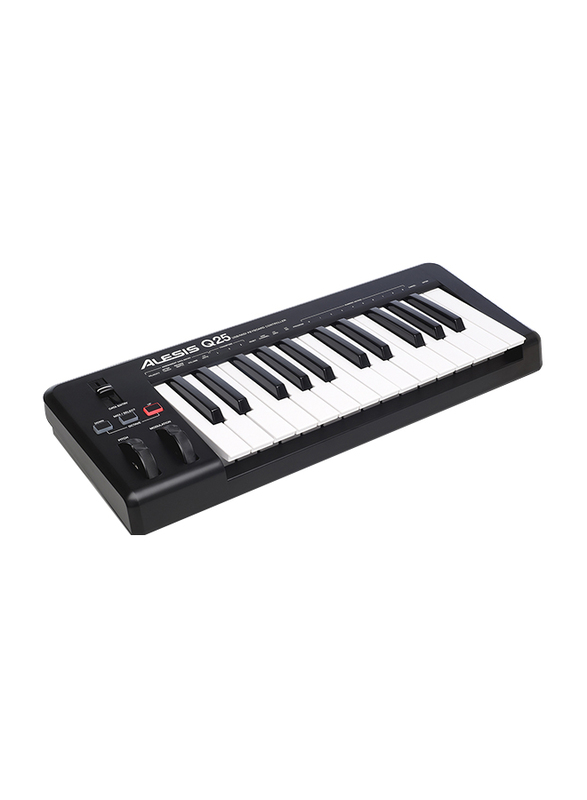 

Alesis Q25 USB/MIDI Keyboard Controller, 25 Keys, Black/White