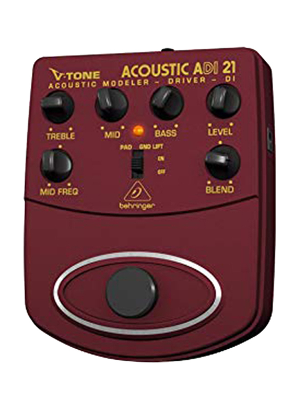 

Behringer ADI21 Acoustic Amp Guitar Effects Pedal, Maroon