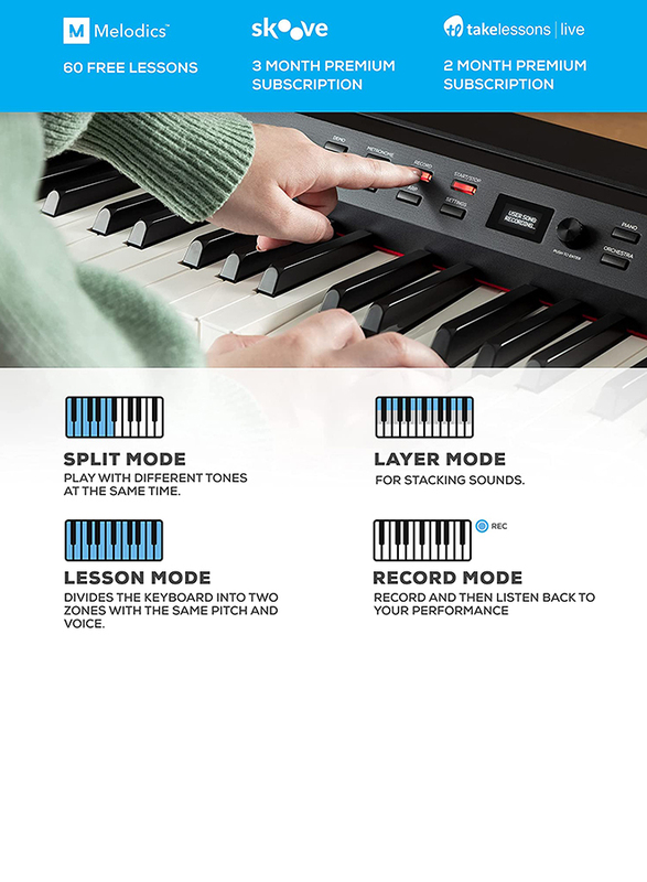Alesis Prestige Series Digital Piano with Graded Hammer Action, 88 Keys, Black