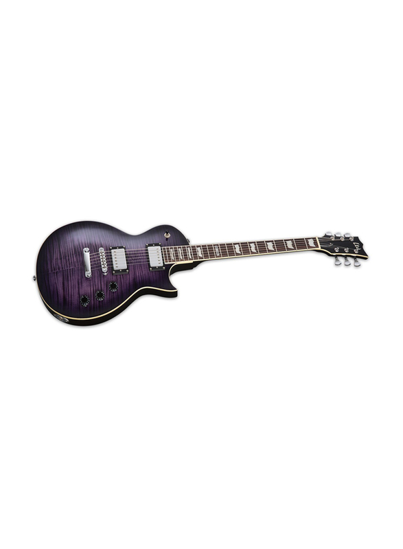 ESP LTD EC-256FM Electric Guitar, Rosewood Fingerboard, See Thru Purple Burst