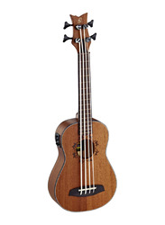 Ortega LIZZY-BSFL-GB Lizard Series Fretless Ukulele, Walnut Fingerboard, Natural